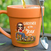 Custom Plant Pot Ceramic Mug - Personalized Garden Gifts For Gardeners - Gardener Of The Year Award - Flower Pot Mug