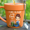 Custom Plant Pot Ceramic Mug - Personalized Garden Gifts For Gardeners - Garden Hair, Don’t Care - Flower Pot Mug