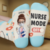 Custom Crew Socks - Personalized Birthday Gifts For Nurse - Nurse Mode