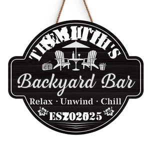 Custom Wood Sign - Personalized Summer Vacation And Travel Gifts For Women, Men, Family - Welcome To Our Backyard Paradise