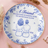 Custom Full-Print Round Jewelry Dish - Personalized Best Friend Birthday Gifts For Women - A Friend Is God's Way