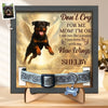 Custom Photo Pet Loss Sign, Collar Frame - Personalized Pet Memorial Sympathy Gifts For Dogs - My Spirit Soars Above