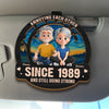 Custom Car Visor Clip - Personalized Anniversary Wedding Gifts For Husband And Wife, Him And Her - Old But Gold, Weird But Together