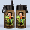 Custom Photo 3D Inflated Effect Printed Kids Water Bottle - Personalized Back To School Gifts For Kids - Roar Into Every Adventure