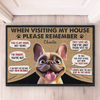 Custom Home Decor Decorative Mat - Personalized Birthday Gifts For Dog Lovers, Dog Dad And Mom - The Dog Approves All Visitors