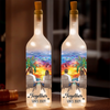 Custom Bottle Lamp - Personalized Anniversary Wedding Gifts For Husband And Wife, Him And Her - Love Shines Bright At Sunset