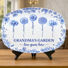 Custom Platter - Personalized Birthday Gifts For Mom, Grandma - Floral Roots Of Everlasting Love