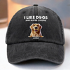 Casquette de baseball vintage en denim délavé personnalisée – Cadeaux d'anniversaire personnalisés pour les amoureux des chiens, les papas et les mamans – Dog Dad Squad