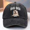 Casquette de baseball vintage en denim délavé personnalisée – Cadeaux d'anniversaire personnalisés pour les amoureux des chiens, papas et mamans – Mon meilleur ami a de la fourrure