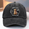 Casquette de baseball vintage en denim délavé personnalisée – Cadeaux d'anniversaire personnalisés pour les amoureux des chiens, les papas et les mamans – Les chiens rendent la vie dorée
