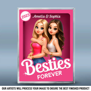 Custom Photo Rectangle Shaped Acrylic Plaque - Personalized Best Friend Birthday Gifts For Women, Besties, Sisters, BFF - Two Peas In A Pod