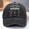 Custom Vintage Washed Denim Baseball Cap - Personalized Birthday Gifts For Dad, Grandpa - Loved By My Favorite Crew
