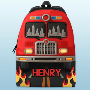 Custom Kids Backpack - Personalized Back To School Gifts For Kids - Racing To Save The Day