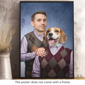 Custom Photo Vertical Poster - Personalized Birthday Gifts For Dog Cat Lovers, Dog Dad And Mom, Cat Owners - Cheers To The Good Life