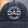 Always Dad Forever Proud - Family Personalized Custom Vintage Washed Denim Baseball Cap - Father's Day, Gift For Dad, Grandpa