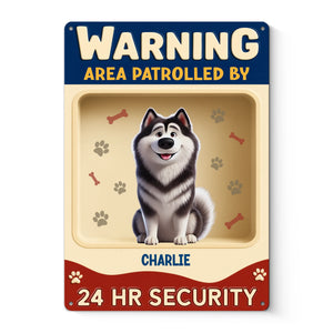 Custom Home Decor Metal Sign - Personalized Birthday Gifts For Dog Lovers, Dog Dad And Mom - Enter At Your Own Risk