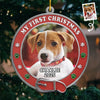 Custom Photo Metal Ornament - Personalized Christmas Birthday Gifts For Dog Cat Lovers, Dog Dad And Mom, Cat Owners - New Paws, New Joy