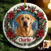Custom Photo Ceramic Ornament - Personalized Pet Memorial Sympathy Gifts For Dogs, Cats - Forever Loved Never Forgotten