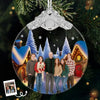 Custom Photo Glass Ornament - Personalized Christmas Birthday Gifts For Mom, Dad, Kids - Home For The Holidays
