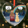 Custom Heart Glass Ornament - Personalized Pet Christmas Memorial Sympathy Gifts For Dogs, Cats - Still With Me