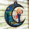 Custom Window Hanging Suncatcher Ornament - Personalized Anniversary Wedding Gifts For Husband And Wife, Him And Her - Love Under Starry Skies