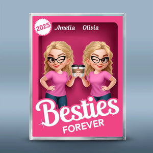 Custom Partner In Crime Rectangle Shaped Acrylic Plaque - Personalized Best Friend Birthday Gifts For Women, Besties, Sisters, BFF - Partners In Crime