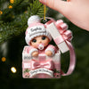 Custom Acrylic Ornament - Personalized Christmas Baby Shower, Gender Reveal Gifts For New Moms, New Dads, New Parents - Our Little Bundle's First Holiday Season