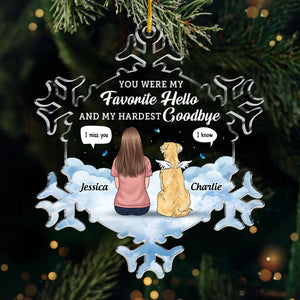 Custom Acrylic Ornament - Personalized Pet Christmas Memorial Sympathy Gifts For Dogs - Your Love Lives On