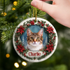 Custom Photo Ceramic Ornament - Personalized Pet Memorial Sympathy Gifts For Dogs, Cats - Forever In Our Memory