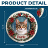 Custom Photo Ceramic Ornament - Personalized Pet Memorial Sympathy Gifts For Dogs, Cats - Forever In Our Memory