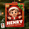 Custom Photo Acrylic Ornament - Personalized Christmas Birthday Gifts For Mom, Dad, Kids - Santa’s Newest Helper