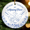 Custom Ceramic Ornament - Personalized Anniversary Christmas Wedding Gifts For Husband And Wife, Him And Her - Forever Yours, Forever Mine