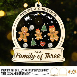 Custom 3 Layers Shaker Ornament - Personalized Christmas Birthday Gifts For Mom, Dad, Kids - Baking Memories, Sprinkling Love