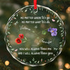 Custom Circle Glass Ornament - Personalized Best Friend Birthday Gifts For Women, Besties, Sisters, BFF - You’re My Sunshine In A Garden Of Roses