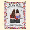 Custom Blanket - Personalized Best Friend Birthday Gifts For Women, Besties, Sisters, BFF - True Friends, Always Near