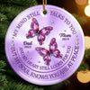 Custom Ceramic Ornament - Personalized Christmas Memorial Sympathy Gifts For Loss Of Mom, Dad - Watching Over Us Still