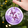 Custom Ceramic Ornament - Personalized Christmas Memorial Sympathy Gifts For Loss Of Mom, Dad - Watching Over Us Still