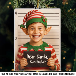 Custom Photo Acrylic Ornament - Personalized Christmas Birthday Gifts For Mom, Dad, Kids - Mistletoe Mischief Maker