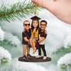 Custom Photo Acrylic Ornament - Personalized Christmas Birthday Gifts For Best Friends, Family, Coworker, Work Bestie, Husband And Wife, Dog Cat Lovers - Caps Off To New Beginnings