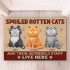 Custom Home Decor Decorative Mat - Personalized Birthday Gifts For Cat Lovers, Cat Mom And Dad - Welcome To The Cat Kingdom