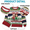 Custom Unisex Ugly Sweatshirt - Personalized Anniversary Christmas Wedding Gifts For Husband And Wife, Him And Her - Merry Fights, Happy Nights