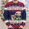 Custom Unisex Ugly Sweatshirt - Personalized Christmas Birthday Gifts For Dog Lovers, Dog Dad And Mom - Santa’s Drinking Buddy