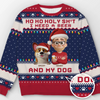 Custom Unisex Ugly Sweatshirt - Personalized Christmas Birthday Gifts For Dog Lovers, Dog Dad And Mom - Santa’s Drinking Buddy