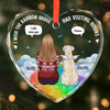 Custom Heart Glass Ornament - Personalized Pet Christmas Memorial Sympathy Gifts For Dogs, Cats - In Loving Memory Of You