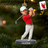 Custom Photo Acrylic Ornament - Personalized Christmas Birthday Golf Gifts For Men, Women - Chasing Dreams On Green Fields