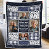 Custom Photo Blanket - Personalized Christmas Memorial Sympathy Gifts For Loss Of Mom, Dad - The Light of Your Love Guides Me