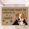 Custom Home Decor Decorative Mat - Personalized Birthday Gifts For Dog Lovers, Dog Dad And Mom - Guard Dog On Duty
