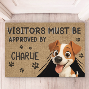Custom Home Decor Decorative Mat - Personalized Birthday Gifts For Dog Lovers, Dog Dad And Mom - Guard Dog On Duty