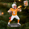 Custom Photo Acrylic Ornament - Personalized Christmas Birthday Sport Gifts For Sports Lovers - Dream Big Play Hard Win Proud