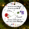 Custom Ceramic Ornament - Personalized Best Friend Christmas Birthday Gifts For Women, Besties, Sisters, BFF - Different Paths, Same Bond